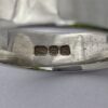 Danish Silver Designs, snowflake obsidian set silver ring, London 1975 (REF S+185) - Image 6