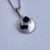 Kultaseppa Salovaara, amethyst set silver pendant on a chain, Finland, circa 1975 (Ref S+224)