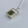 Arne Johansen, nephrite jade set silver pendant on chain, Denmark, circa 1975 (Ref S+229) SOLD - Image 3