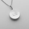 Arne Johansen, black onyx set silver minimalist pendant on chain, Denmark, circa 1975 (Ref S+231HH) - Image 3