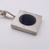 Arne Johansen, black onyx set silver minimalist pendant, Denmark, circa 1975 (Ref S+226) - Image 2