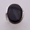 Niels Erik From, black onyx set silver ring, Denmark, 1986 London import mark (Ref S+221HH) SOLD - Image 4