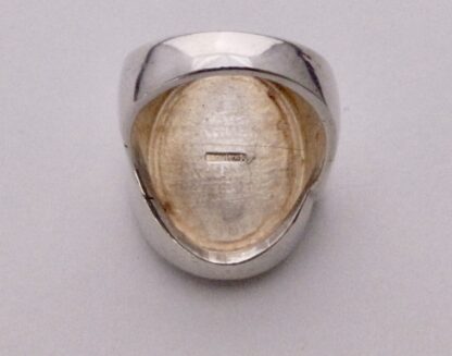 Niels Erik From, black onyx set silver ring, Denmark, 1986 London import mark (Ref S+221HH) SOLD - Image 6