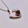 Kultaseppa Salovaara, tiger eye set silver pendant on a chain, Finland, circa 1975 (Ref S+223) - Image 2
