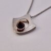 Kultaseppa Salovaara, tiger eye set silver pendant on a chain, Finland, circa 1975 (Ref S+223) - Image 3