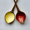 Koninklijke Van Kempen & Beeger, pair of enamel and silver gilt ice cream sundae spoons, Dutch, circa 1965 (Ref S+154) SOLD - Image 5