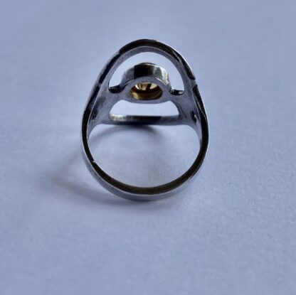 S L Ld (not known), citrine set silver ring, London, 1976 (Ref S+183) SOLD - Image 4