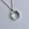 Niels Erik From, silver minimalist pendant on chain, Denmark, circa 1980 (Ref S+237) SOLD