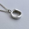 Niels Erik From, silver minimalist pendant on chain, Denmark, circa 1980 (Ref S+237) SOLD - Image 2