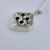 Kultaseppa Salovaara, smoky quartz four stone set silver pendant on chain, Finland, circa 1975 (Ref S+258HH) SOLD - Image 3