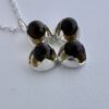 Kultaseppa Salovaara, smoky quartz four bead set silver pendant on a chain, Finland, circa 1975 (Ref S+249HH) SOLD - Image 2