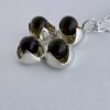 Kultaseppa Salovaara, smoky quartz four bead set silver pendant on a chain, Finland, circa 1975 (Ref S+249HH) SOLD - Image 3
