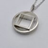 Arne Johansen, silver minimalist pendant on chain, Denmark, circa 1970 (Ref S+250) SOLD - Image 2