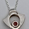 Kultaseppa Salovaara, rhodochrosite set silver pendant on a chain, Finland, circa 1975 (Ref S+245) - Image 4