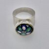 Caithness Glass, millefiori glass set silver ring, Sheffield 1973 (Sheffield Assay Office bicentenary date letter) (Ref S+268) SOLD - Image 4