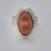 Niels Erik From, rose quartz set silver ring, Denmark, circa 1975 (Ref S+266) SOLD