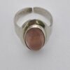 Niels Erik From, rose quartz set silver ring, Denmark, circa 1975 (Ref S+266) SOLD - Image 4