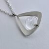 Arne Johansen, tourmalinated quartz bead set silver pendant, Denmark, circa 1970 (Ref S+212HH) SOLD - Image 2