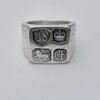 Jack Spencer, feature hallmark silver ring, Sheffield 1973 (bicentenary date letter) (Ref S+291) SOLD