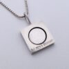 Arne Johansen, black onyx set minimalist silver pendant, Denmark, circa 1975 (Ref S+225) SOLD - Image 4