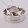 Kultaseppa Salovaara, rose quartz set silver pendant on a chain, Finland, circa 1975 (Ref S+256HH) SOLD - Image 4