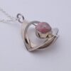 Kultaseppa Salovaara, rhodochrosite set silver pendant on a chain, Finland, circa 1975 (Ref S+261) SOLD - Image 2
