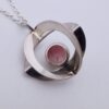 Kultaseppa Salovaara, rhodochrosite set silver pendant on a chain, Finland, circa 1975 (Ref S+261) SOLD - Image 5