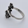 Hannu Ikonen for Valo-Koru Oy, silver reindeer moss cross over bangle, Finland, 1973 (Ref S+306) SOLD - Image 4