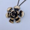 Hannu Ikonen for Valo-Koru, large bronze reindeer moss pendant on chain, Finland (Ref S+311) SOLD