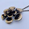 Hannu Ikonen for Valo-Koru, large bronze reindeer moss pendant on chain, Finland (Ref S+311) SOLD - Image 2
