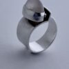 Elis Kauppi for Kupittaan Kulta, rose quartz set silver ring, Finland, circa 1970 (Ref S+331) SOLD - Image 3