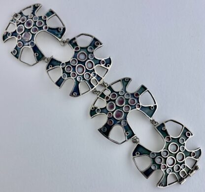 Norman Grant, enamel and silver bracelet, Edinburgh 1971 (Ref S+277) SOLD