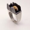 Thor Selzer, opal set silver and gold ring, Denmark, circa 1970 (S+351) SOLD - Image 4