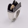 Thor Selzer, opal set silver and gold ring, Denmark, circa 1970 (S+351) SOLD - Image 6
