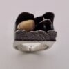 Thor Selzer, opal set silver and gold ring, Denmark, circa 1970 (S+351) SOLD - Image 8