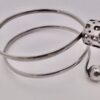 Arvo Saarela, rock crystal set silver coiled bangle, Sweden, 1971 (Ref S+353) SOLD - Image 2