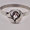 Karl Laine for Sten & Laine, rock crystal set silver bangle, Finland, date code for 1988 (Ref S+355) SOLD