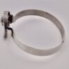 Karl Laine for Sten & Laine, rock crystal set silver bangle, Finland, date code for 1988 (Ref S+355) SOLD - Image 3