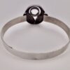 Karl Laine for Sten & Laine, rock crystal set silver bangle, Finland, date code for 1988 (Ref S+355) SOLD - Image 4