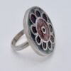 Norman Grant, enamel and silver flower head ring, Edinburgh 1973-74 (Ref S+415) SOLD - Image 2