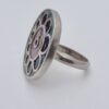 Norman Grant, enamel and silver flower head ring, Edinburgh 1973-74 (Ref S+415) SOLD - Image 3