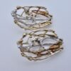 Jane Watling of Lacock, pair of two colour silver and silver gilt 'Birds Nest' earrings, London 1992 (Ref S+416) SOLD - Image 3