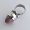 Haisen (attributed), rhodonite set silver ring, Sweden, 1967 (Ref S+408) - Image 2