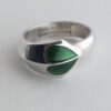 David-Andersen, green enamelled silver ring, Norway, circa 1975 (Ref S+402) SOLD - Image 3