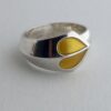 David-Andersen, yellow enamel and silver ring, Norway, circa 1975 (Ref S+400) SOLD - Image 2