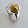 David-Andersen, yellow enamel and silver ring, Norway, circa 1975 (Ref S+400) SOLD