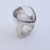 Björn Weckström for Lapponia, rare rutilated quartz set silver 'Luna' ring, Finland, 1984 (Ref S+404) SOLD