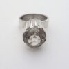 Magnus G:son Liedholm for Candra Aktiebolag Atelje, rock crystal set silver ring, Sweden, 1969 (Ref S+413) - Image 4