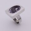 Elis Kauppi for Kupittaan Kulta, amethyst set silver ring, Finland, circa 1970 (Ref S+405) SOLD - Image 3