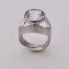 Unknown maker, rock crystal set 835 standard silver ring, possibly German, circa 1975 (Ref S+329HH) SOLD